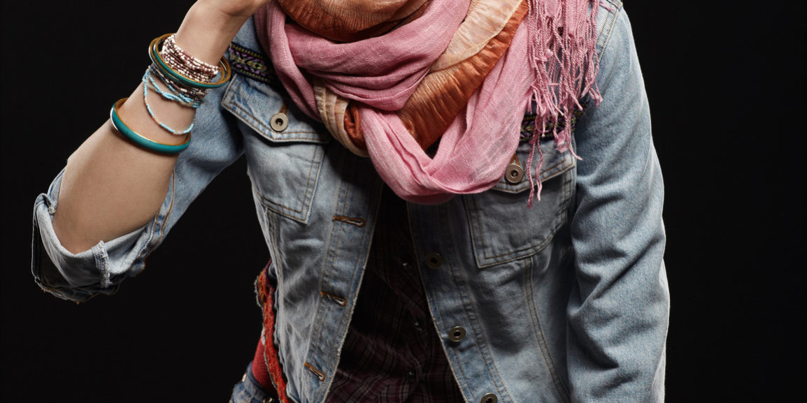 glam punk girl smoking