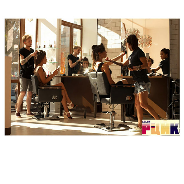 Salon stylists and clients