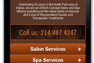 salon mobile website design salon mobile website design