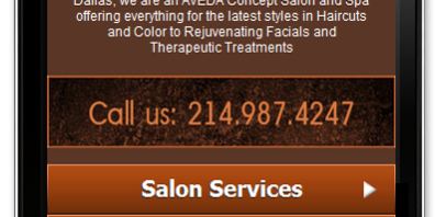 salon mobile website design salon mobile website design